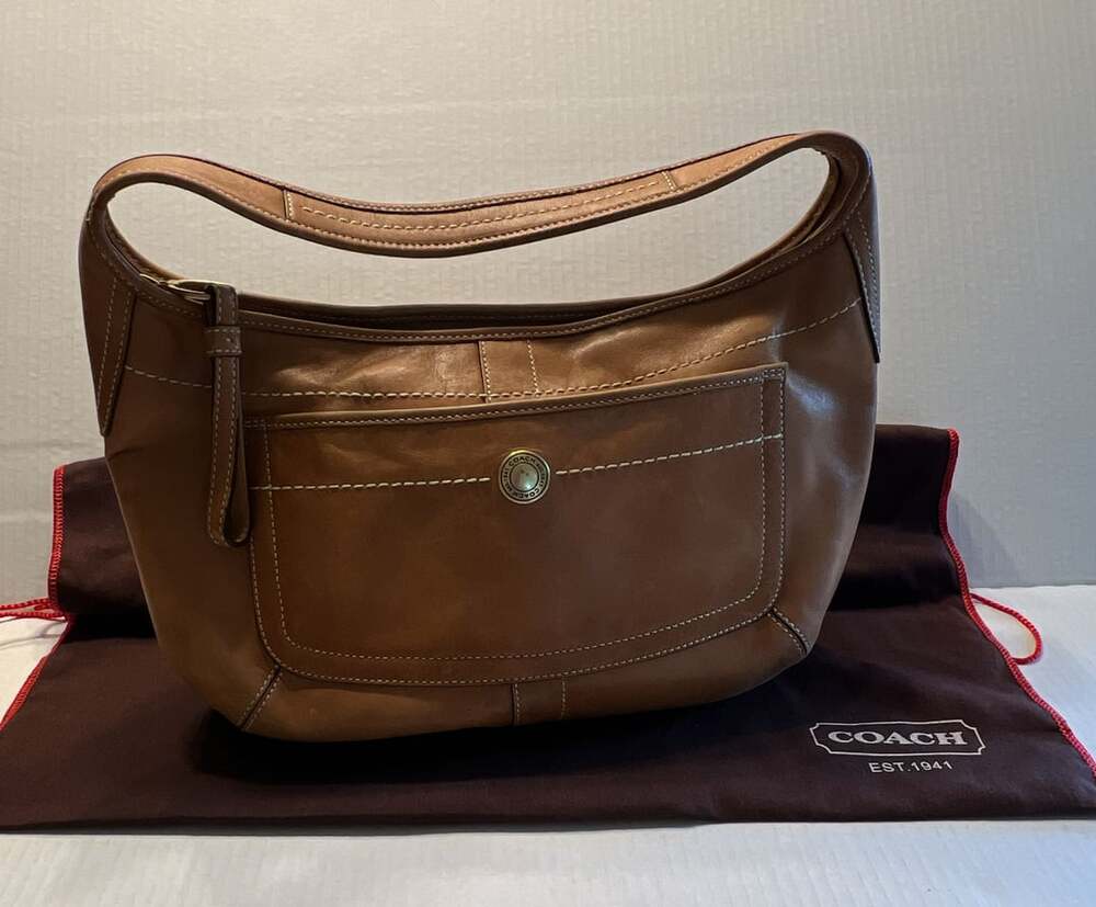 Coach Ergo Tan Glove Tanned Leather Hobo Shoulder Bag Style 10740